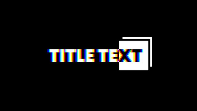 RGB Glitch Echo Delay Trendy Modern Title