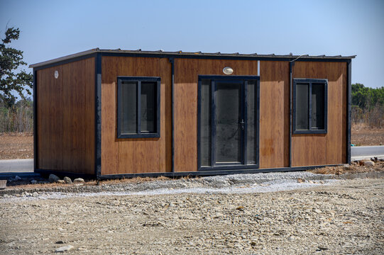 Temporary house or construction site cabin in Cyprus