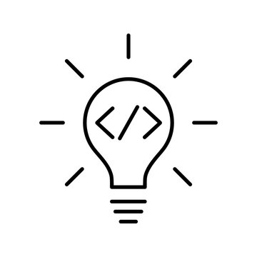 Development icon vector. Programming Illustration sign. Software developer symbol. Program code logo.
