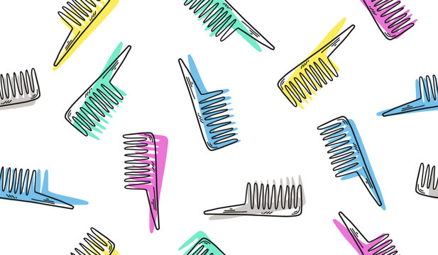 Cute comb pattern background vector design