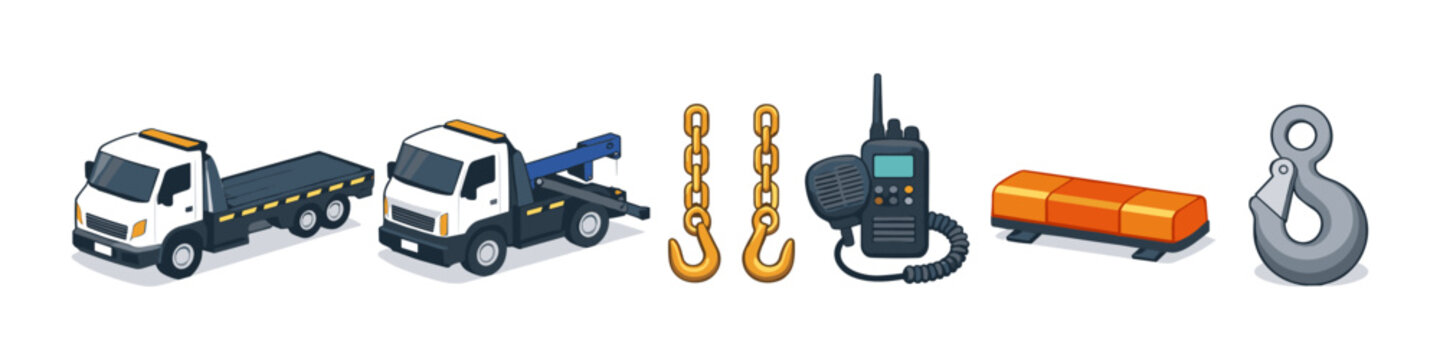 Tow Truck Equipment Icons