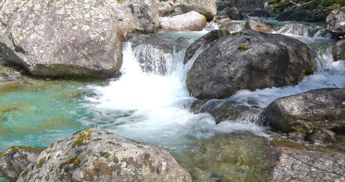  A stream with clear water in the Mello Valley