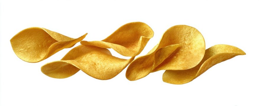 Golden poppadoms rise beautifully evoking warmth and delight against a pure white backdrop.