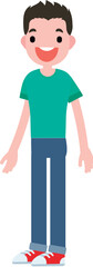 Fototapeta premium Boy in green shirt