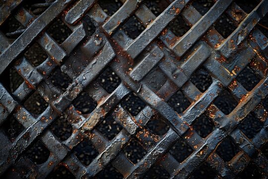Old Empty Barbecue Grill Texture, Generative AI Illustration