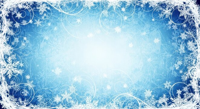 A serene winter scene unfolds with snowflakes falling gently in cold weather conditions.