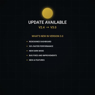 Software Update Notification Digital Interface Progress Bar Technology
