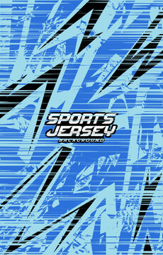 Grunge abstract black and blue sports jersey background