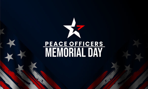  Peace Officers Memorial Day Graphic Design , vektor ilustration 