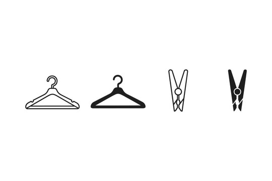 Hangers and Clothes Pins Icons