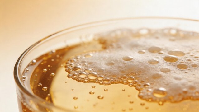 Closeup of beer in a glass