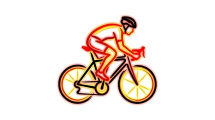Obraz premium bold cyclist vector icon for sports and fitness campaigns