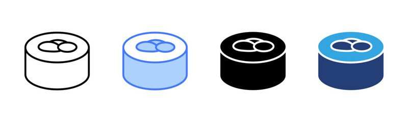 Sushi Roll icon set multiple style collection © benerbaner