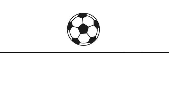 Classic Soccer Ball Isolated on White Background Simple Design.