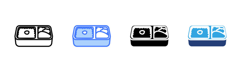 Obraz premium Bento Box icon set multiple style collection
