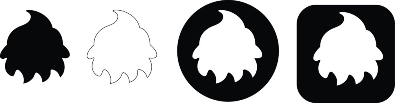 Whirlwind or swirl set: black and white for motion, energy, and abstract concepts, 91 characters