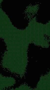 Green 8bit Pixel Glitch Looping Background with Digital Distortion