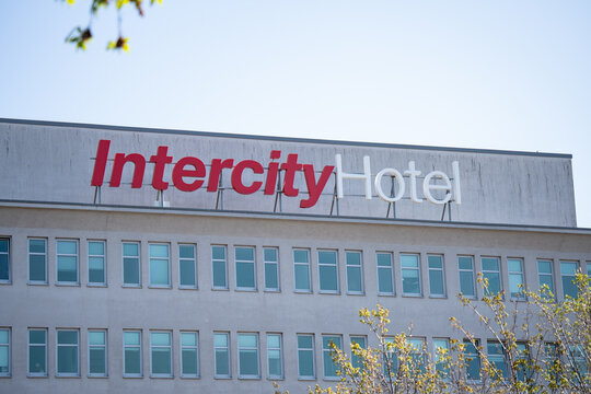IntercityHotel Berlin Ostbahnhof building. Hotel located next to the Ostbahnhof main train station, Berlin East railway station on April 21, 2026 in Berlin, Germany.