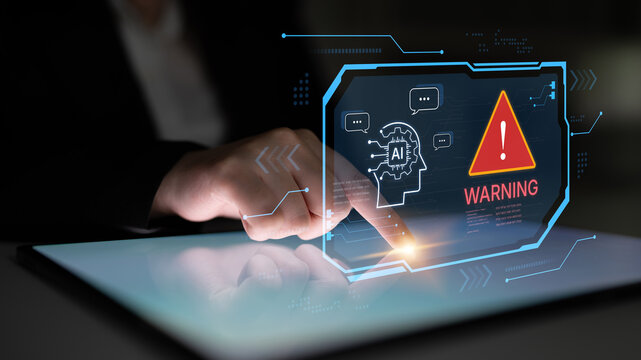 Futuristic artificial intelligence concept depicting AI hallucination, processing errors, and generating misinformation. Represents the risks of unreliable algorithms and model collapse. Corpus