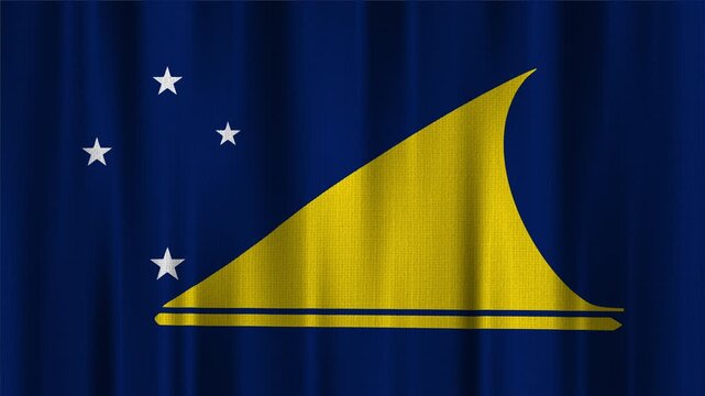 Tokelau Flag Animation With Fabric Texture
