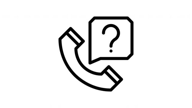 call center agent minimalist stroke animation