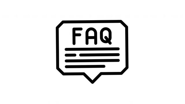 faq minimalist stroke animation