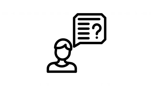 questions minimalist stroke animation