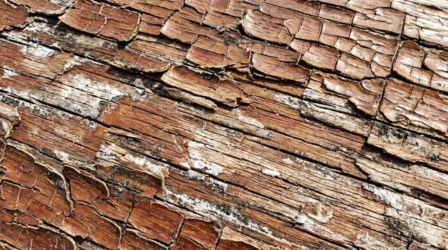A close-up view of a weathered asphalt roofing shingle surface showing signs of aging and decay on an old rooftop.