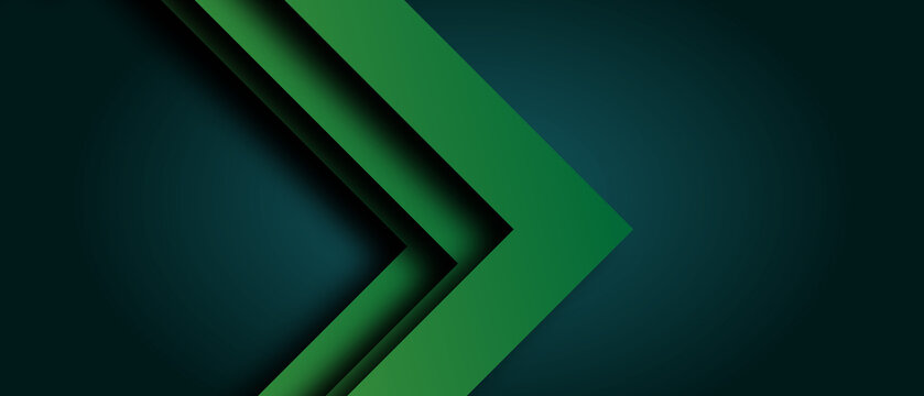  green triangle arrow corner overlap layer for design background 