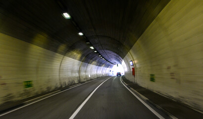 Obraz premium Innenansicht Tunnel Alvaschein (Graubünden, Schweiz)