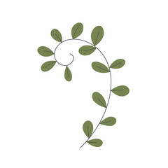 Obraz premium Green leaf branch