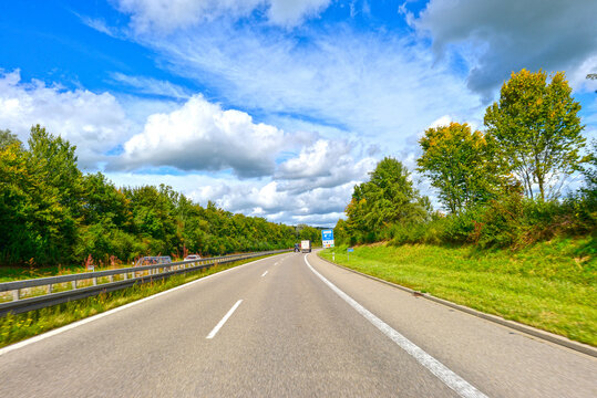 Autobahn A96 Ank&uuml;ndigung Autohof Aichstetten (Allg&auml;u)