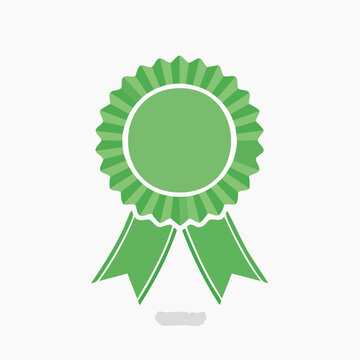 Green Ribbon Award Rosette Icon