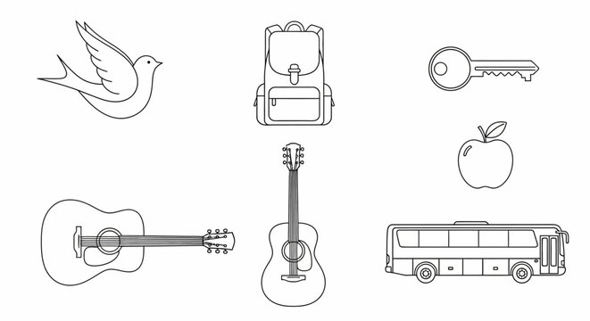 Guitar bus key apple backpack dove.