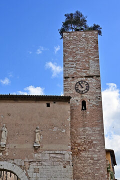 spello,  la Porta Consolare, l'ingresso principale al centro storico, umbria, italia