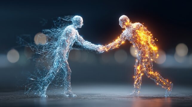 A captivating digital illustration portrays the concept of agreement or deal. ..Created with Generative AI, not depicting real subjects.