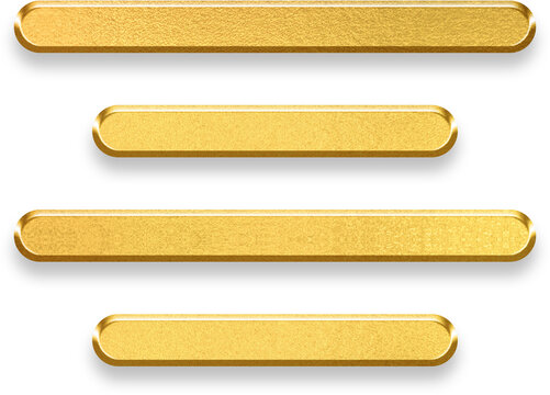 Luxury 3d gold align center symbol with metallic texture for text formatting and paragraph layout adjustment