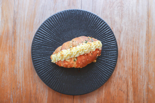 Shio Pan, Salzstangerl bread or Austria bread or Japanese bread or shio pang with cheese or cream cheese shio pan