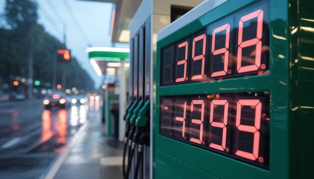 This is an image of a gas pump at a gas station