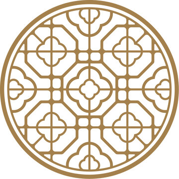 Traditional chinese moon window