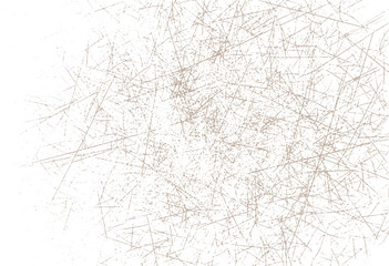 Fototapeta premium Abstract background featuring scattered fine lines and speckles in light brown on white