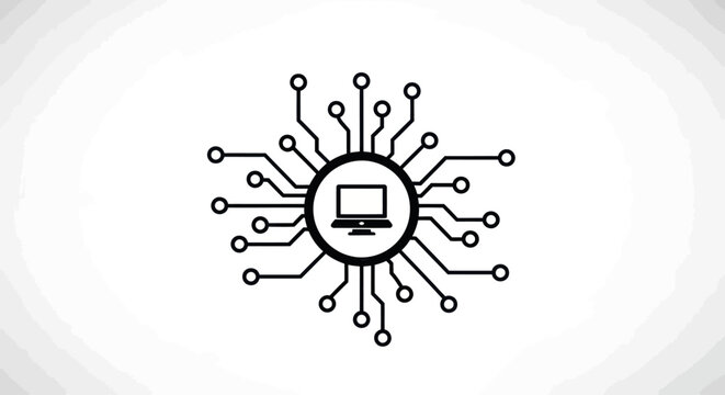 Computer chip technology circuit with digital network
