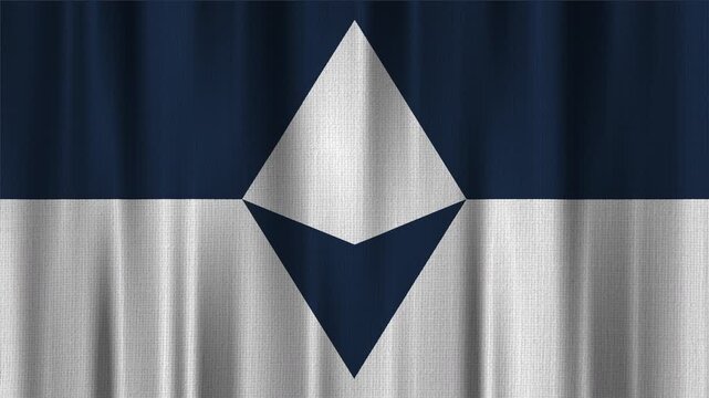 Antarctica Flag Animation With Fabric Texture