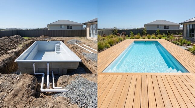 Backyard Pool Transformation: Before and After Swimming Pool Installation