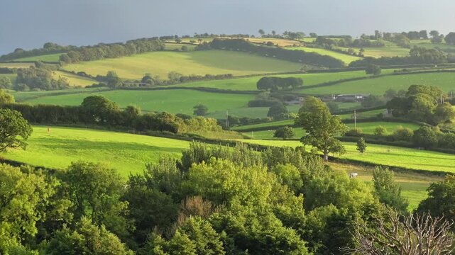 Patchwork landscape in exmoor National Par, Somerset. UK