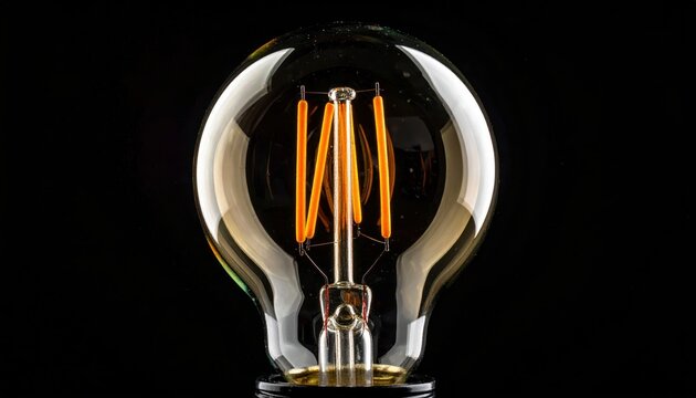 Close-up view of an intact, tightly coiled tungsten filament inside a clear glass vacuum bulb, showcasing vintage illumination technology.