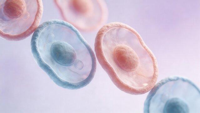 Cellular structures under microscope
