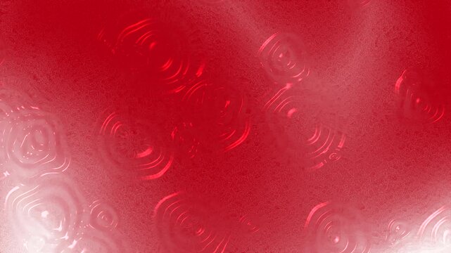 Abstract red background with transparent water ripple patterns and soft glowing gradient light, creating a vibrant liquid motion texture for modern digital visual design