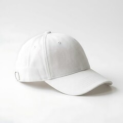 Fototapeta premium White baseball cap isolated background.