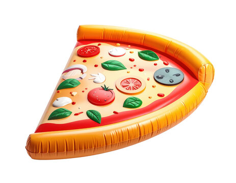 Inflatable pizza slice pool float toy